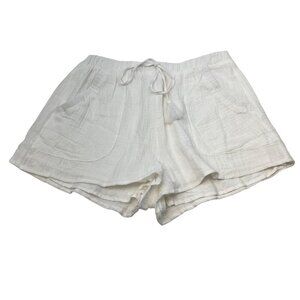 Alrar’d State Women’s Pull On Textured Shorts Off White Size Large Pockets